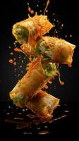 AI Generative a photo of spring rolls