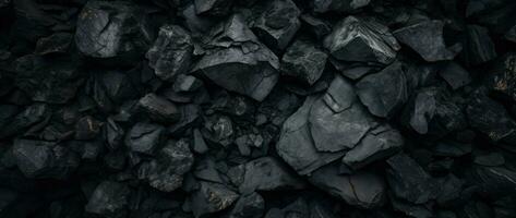 AI Generative a black coal background photo