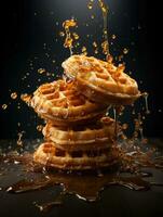AI Generative a photo of waffles