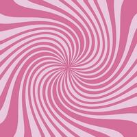 Swirl pink radial background. Vortex and spiral background. Candy colored wallpaper with sunburst. Colorful rotating lines for template, banner, poster, flyer. Vector
