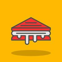 Grilled Cheese Sandwich Vector Icon Design