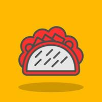 Beef Tacos Vector Icon Design