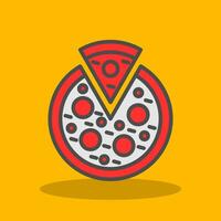 Veggie Pizza Vector Icon Design