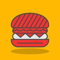 Tofu Burger Vector Icon Design