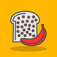 Banana Bread Vector Icon Design