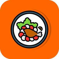 Chicken Salad Vector Icon Design