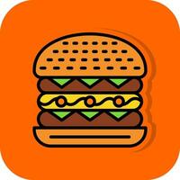 cesar hamburguesa vector icono diseño