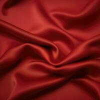 AI Generative red background silk fabric photo