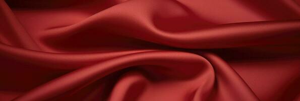 AI Generative red background silk fabric photo