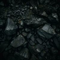 AI Generative a black coal background photo