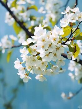 ai generativo blanco flores florecer foto