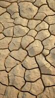 AI Generative dry and cracked sandy ground surface photo