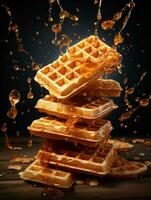 AI Generative a photo of waffles