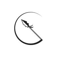 plantilla de diseño de vector de logotipo de lanza