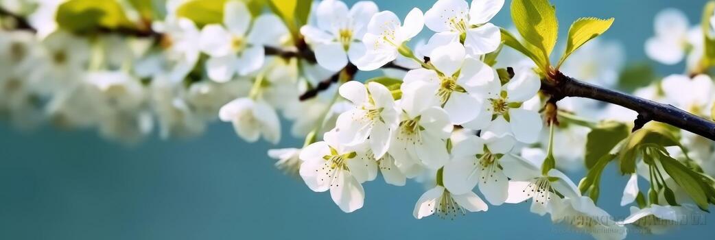 ai generativo blanco flores florecer foto