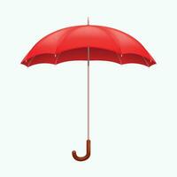 red color umbrella vector