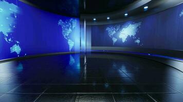 World Map background. news Studio Background for news report and breaking news on world live report video