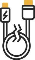 diseño de icono de vector de cable usb