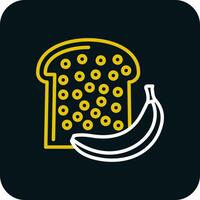 Banana Bread Vector Icon Design