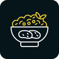 Mashed Potatoes Vector Icon Design