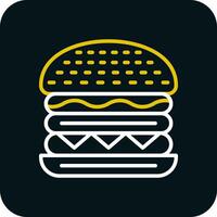 hamburguesa con queso vector icono diseño