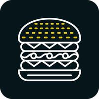 cesar hamburguesa vector icono diseño