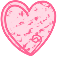 minimal cute heart element png