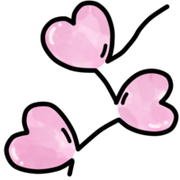 minimaal schattig hart element png