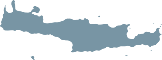 Gekritzel freihändig Zeichnung von Kreta Insel Karte. png