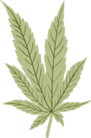 Simplicity cannabis leaf freehand drawing png