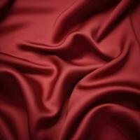 AI Generative red background silk fabric photo