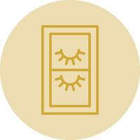 False Eyelashes Vector Icon Design