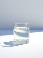 AI Generative a glass of water on white background photo