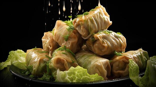AI Generative a photo of cabbage rolls