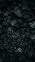 AI Generative a black coal background photo