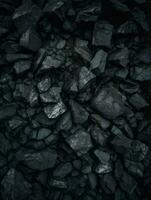 AI Generative a black coal background photo