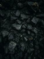 AI Generative a black coal background photo