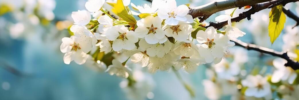 ai generativo blanco flores florecer foto