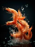 AI Generative a photo of shrimp