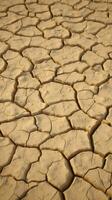 AI Generative dry and cracked sandy ground surface photo