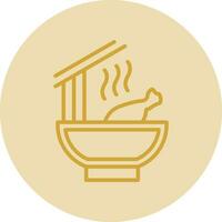 Chicken Noodle Soup Vector Icon Design