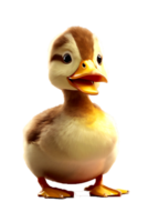 Cute duck pelican isolated transparent background 3d render ai generative png