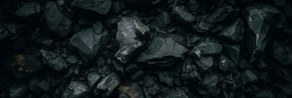 AI Generative a black coal background photo