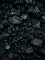 AI Generative a black coal background photo