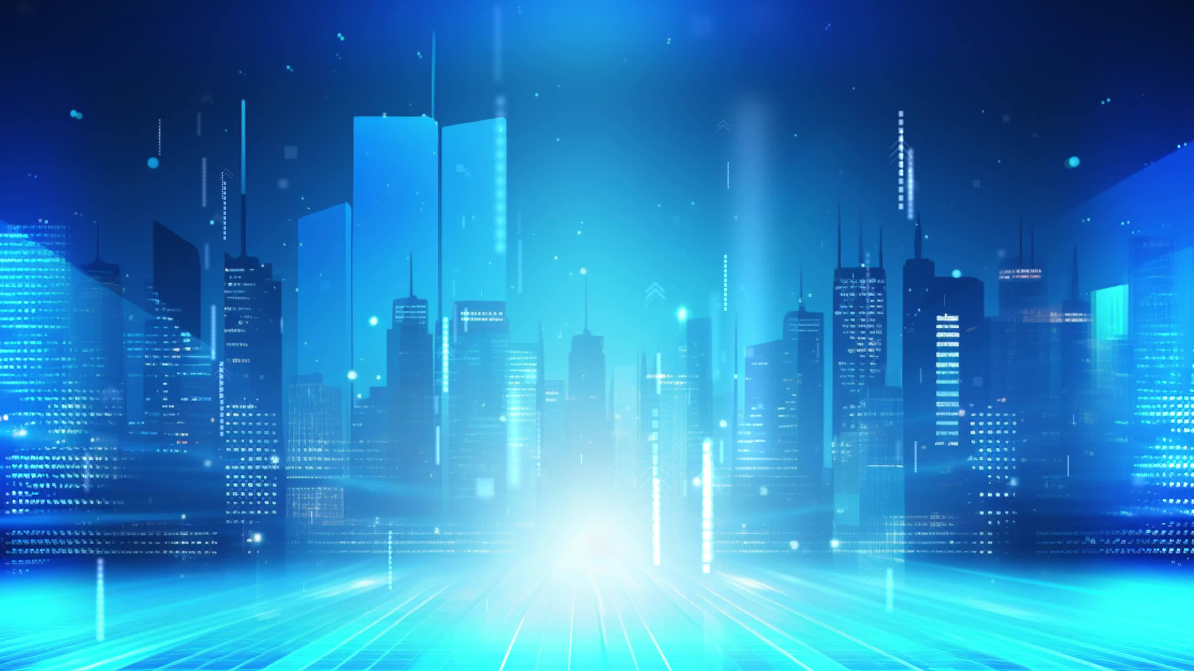 Blue Corporate Background Loop, Blue technology Background Abstract