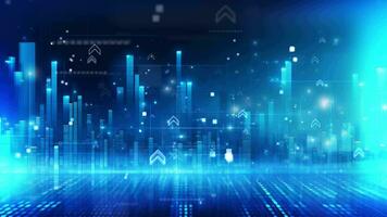 Blue Corporate Background Loop,  Blue technology Background Abstract, Corporate Background, Business Commerce And Marketing Concept, AI generated video