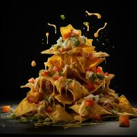 AI Generative a photo of nachos