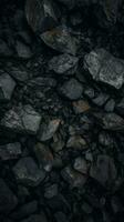 AI Generative a black coal background photo