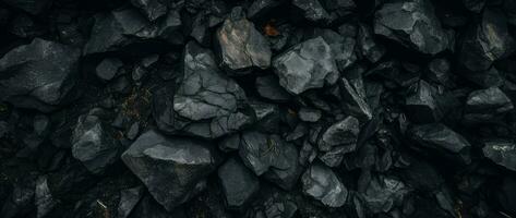 AI Generative a black coal background photo