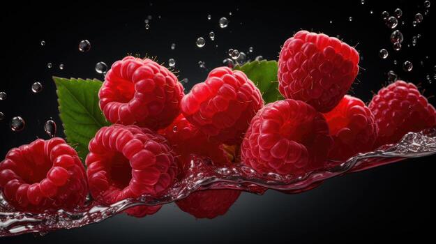 AI Generative a photo of raspberry